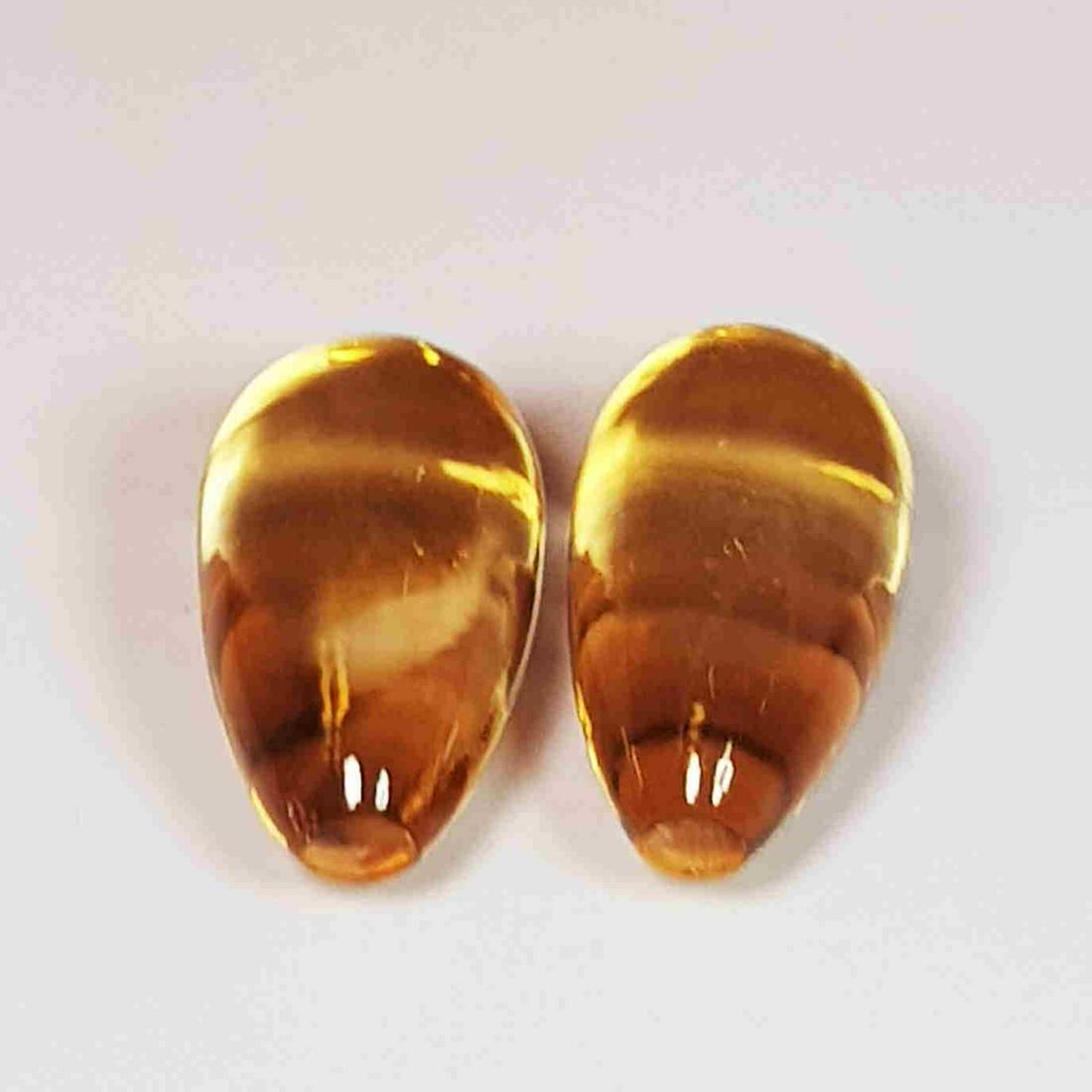 7.67 Ct Parcel Pair of Pear Cut Natural Citrine (1 of 5)