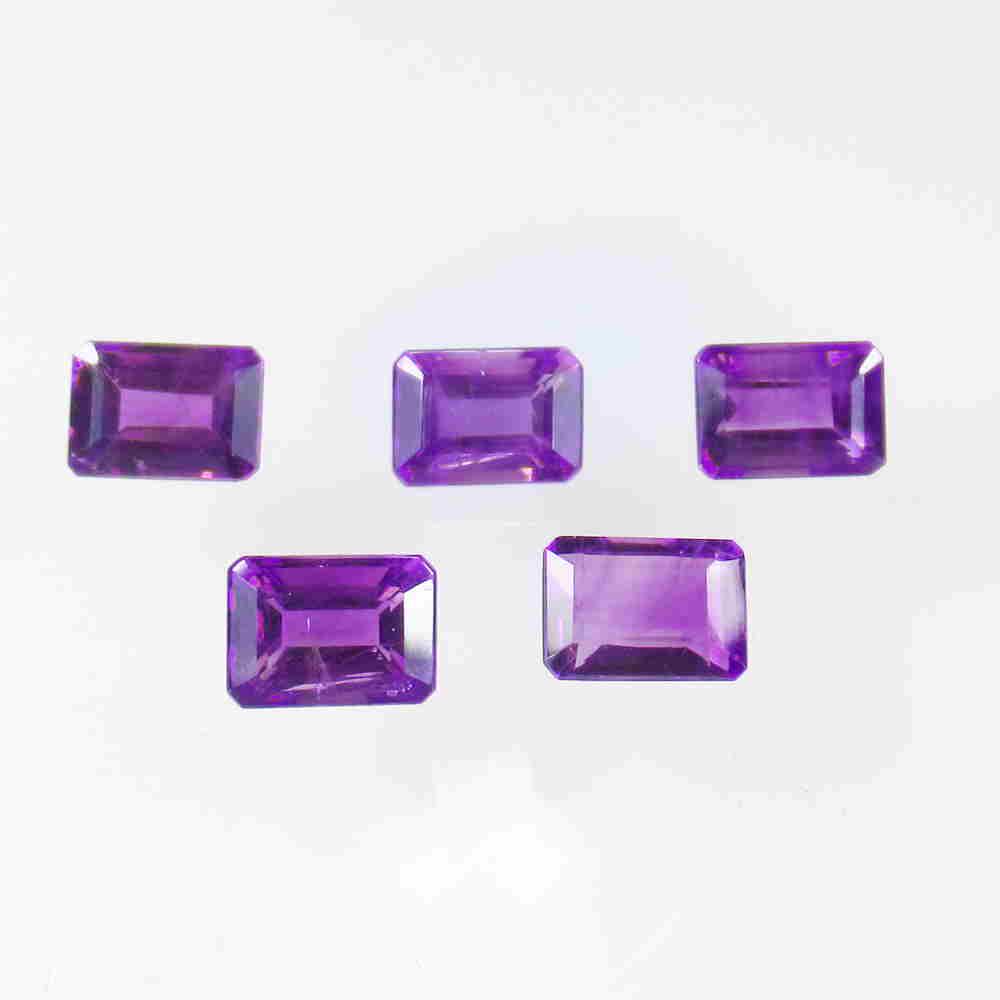 5.25 Cts Natural Amethyst 5 Pcs (1 of 2)