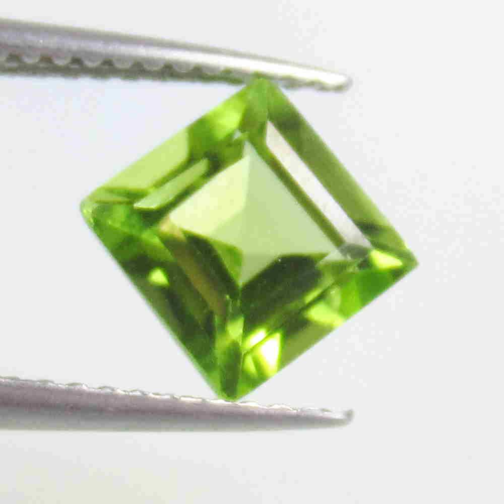 1.92 Cts Natural Peridot: No Reserve! Title: 1.92 Cts Natural Peridot Additional Information: Gemstone Gemstones: Peridot Carat Weights: 1.92 Size/Dimensions: 7.00 x 7.00 x 4.50 mm : Shape - Square Cut // Pieces - 1 // Origin 
