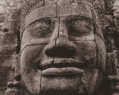 LINDA CONNOR - Smile, Bayon, Angkor Thom, Cambodia: Artist: Linda Connor Title: Smile, Bayon, Angkor Thom, Cambodia Medium: Photo Litho, 2008, China Dimensions: 9.25x7.4" Description: Heat Wax Mounted on 11x14" Conservation Board Artist Bio: Linda Conn