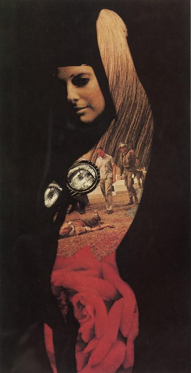 ROBERT HEINECKEN - Costume for Feb '68: Artist: Robert Heinecken Title: Costume for Feb '68 Medium: Photo Litho, 1990, Hong Kong Dimensions: 4.45x8.6" Description: Heat Wax Mounted on 8.5x11" Conservation Board Artist Bio: Robert Heinecken