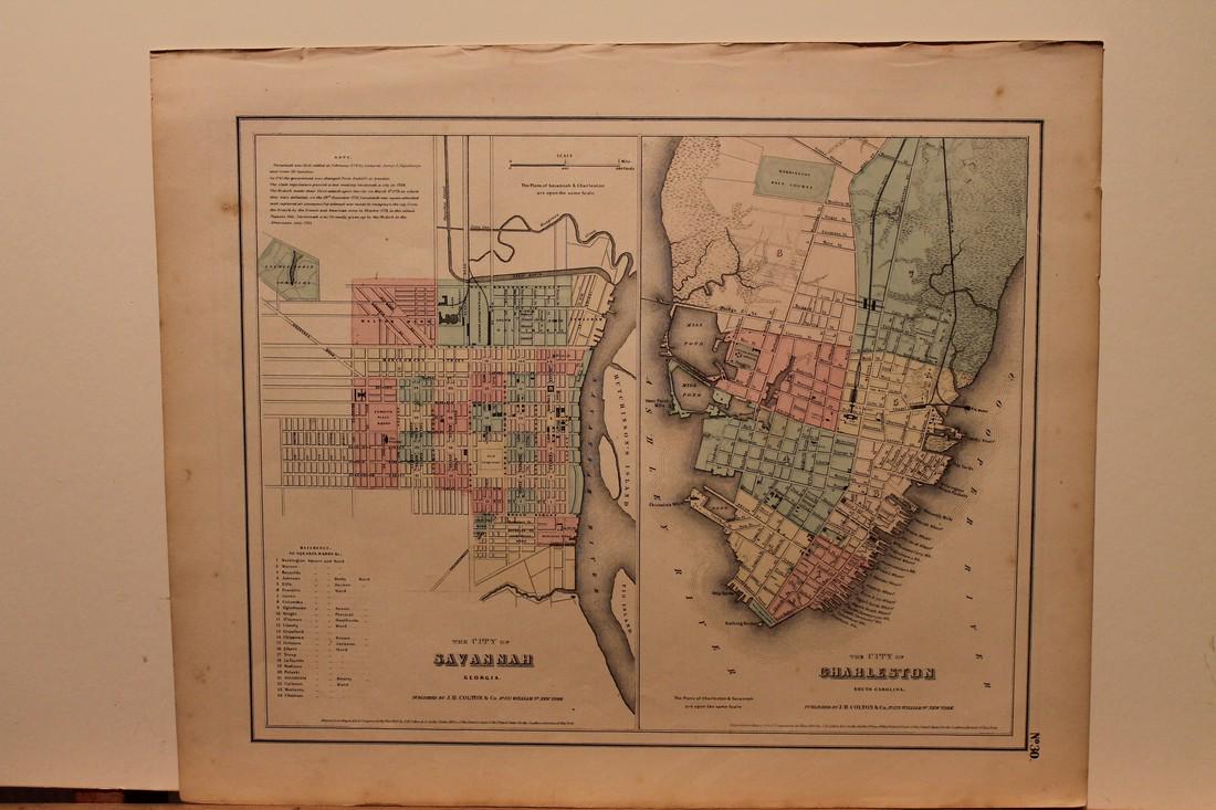 1855 Map of Charleston and Savannah (1 of 3)