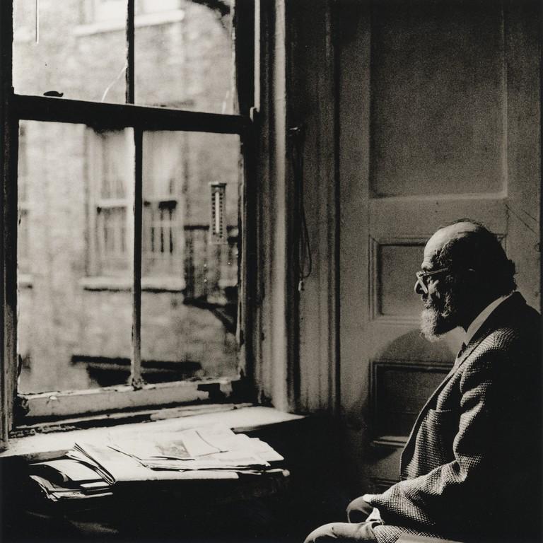 ANTON CORBIJN - Allen Ginsberg: Artist: Anton Corbijn Title: Allen Ginsberg Medium: Photo Litho, 1996, Italy Size/Dimensions: 9.6x9.6" Additional Information: Heat Wax Mounted on 11x14" Conservation Board Artist Bio: Anton Johannes