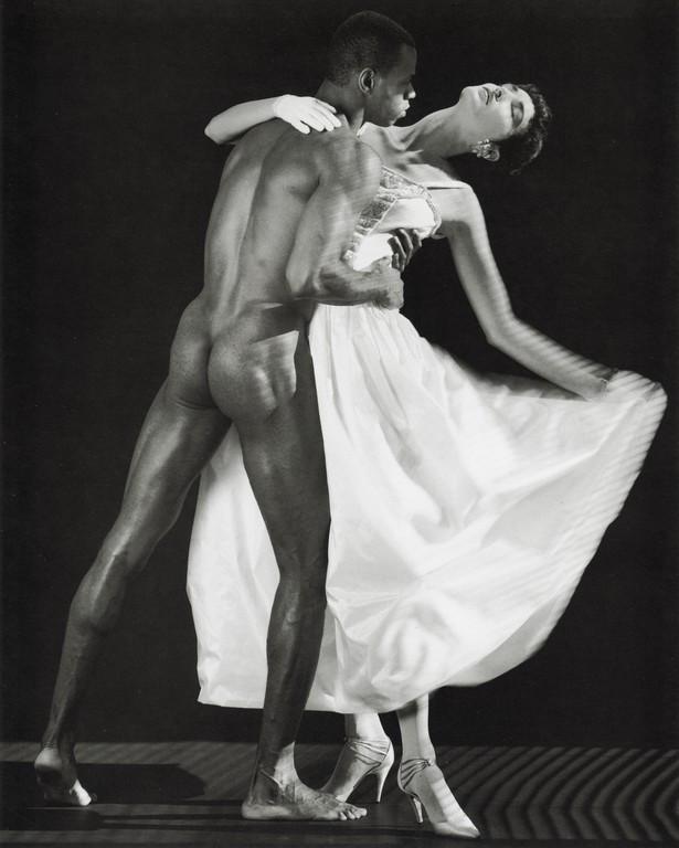 ROBERT MAPPLETHORPE - Thomas and Dovanna, 1986: Artist: Robert Mapplethorpe Title: Thomas and Dovanna, 1986 Medium: Photo Litho, 1992, Italy Size/Dimensions: 8.4x10.45" Additional Information: Heat Wax Mounted on 11x14" Conservation Board Artist Bi