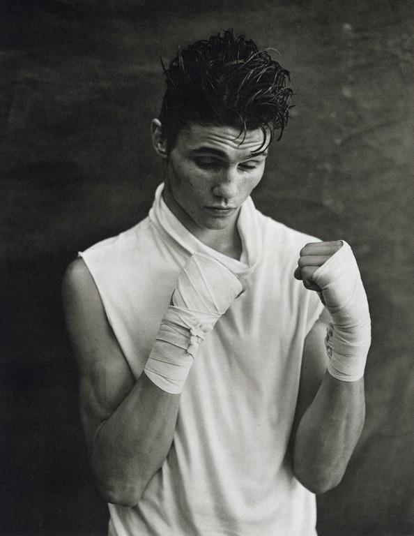 BRUCE WEBER - Andy Minsker, Boxer, 1983: Artist: Bruce Weber Title: Andy Minsker, Boxer, Colorado Sports Festival, 1983 Medium: Photogravure, 1988, Spain Size/Dimensions: 8.65x11.2" Additional Information: Heat Wax Mounted on 11x14" Conserva