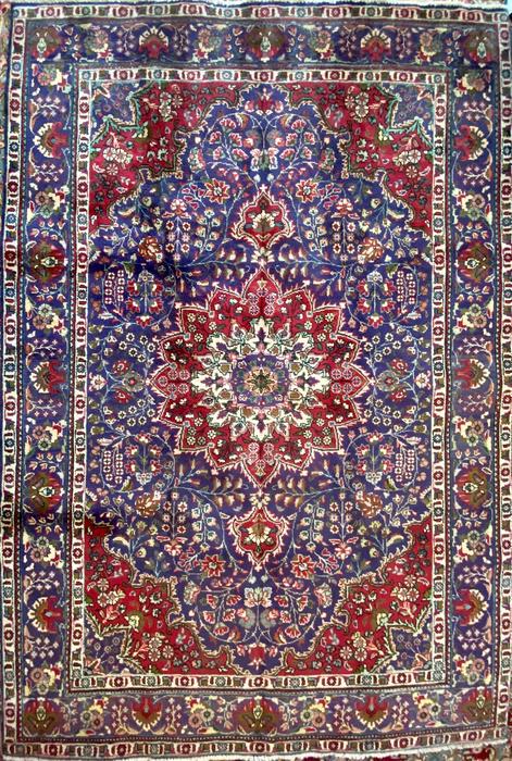 Persian Tabriz Rug,Lamb Wool, Semi Antique 10’x6’8” (1 of 9)