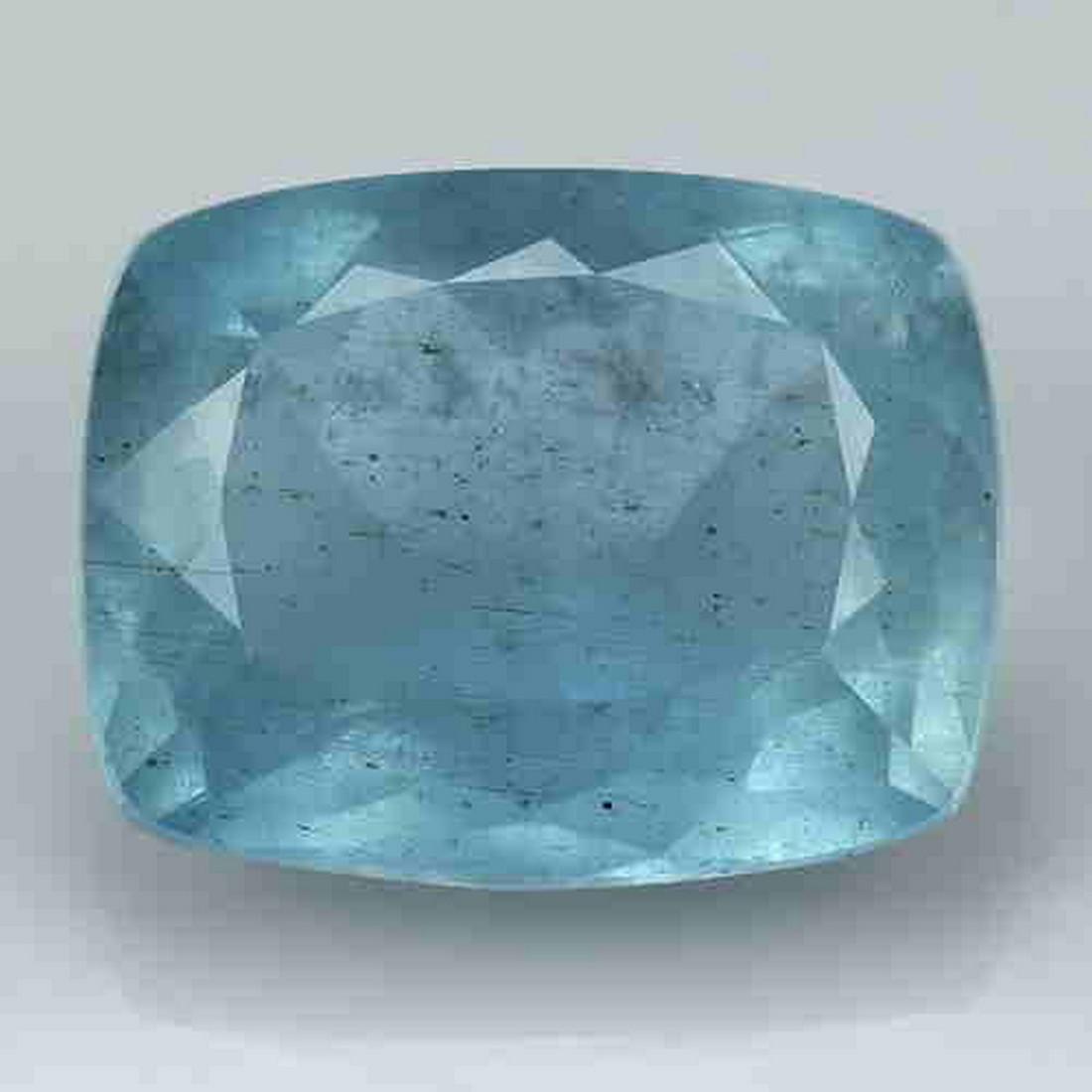 5.95 CTS NATURAL AQUAMARINE CUSHION SHAPE GOOD LUSTER: Title: 5.95 CTS NATURAL AQUAMARINE CUSHION SHAPE GOOD LUSTER LOOSE GEMSTONES Carat Weights: 5.95 Size/Dimensions: 12.8 x 10.2 x 6 MM Reserve: $80.00 Shipping: Domestic: Flat-rate of $12.00 to anywhere