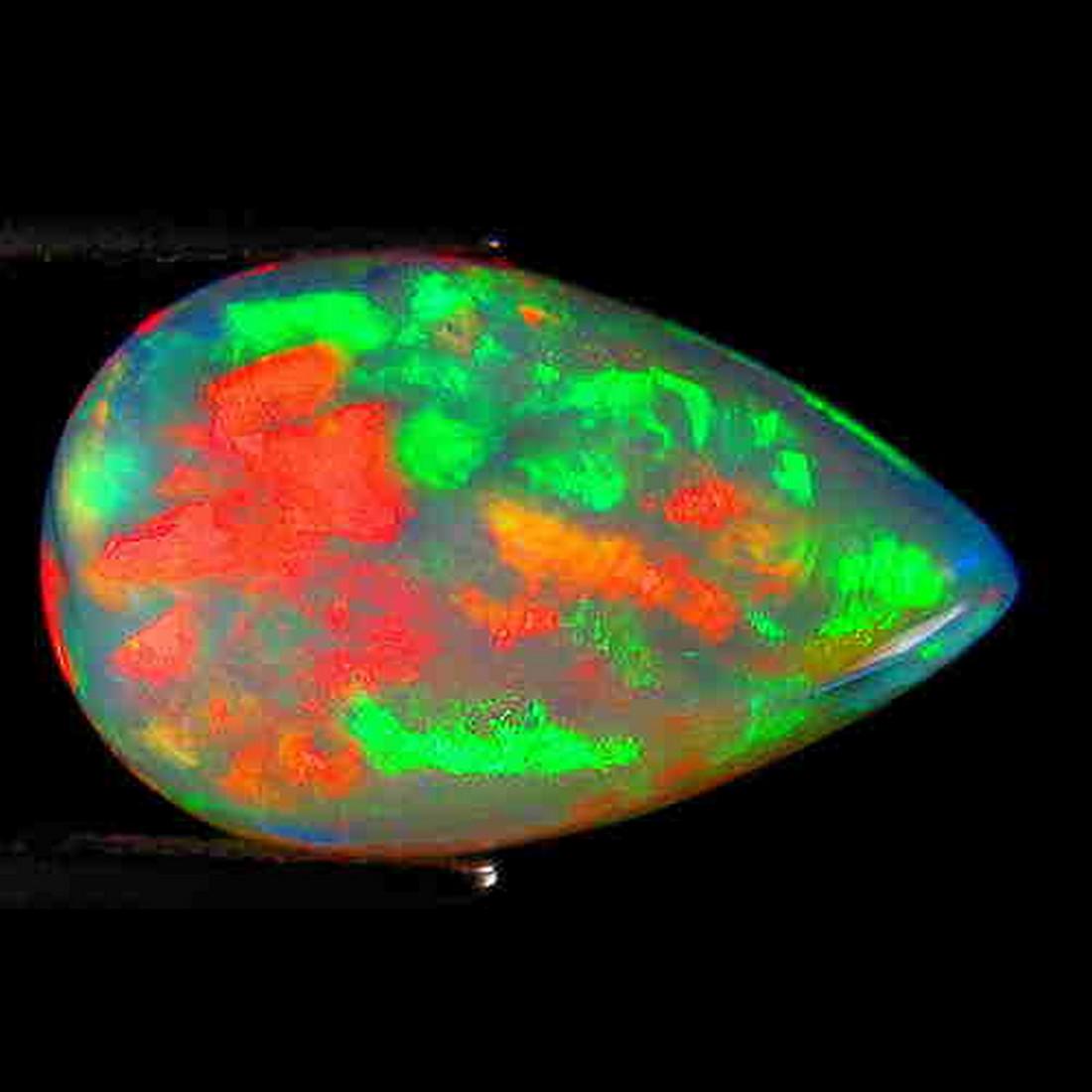 4.58 ct rainbow flash 3D floral harlequin opal (1 of 12)