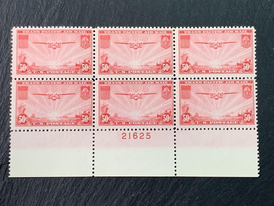 50 Cent China Clipper US Airmail Stamp Scott # C22 (1 of 2)
