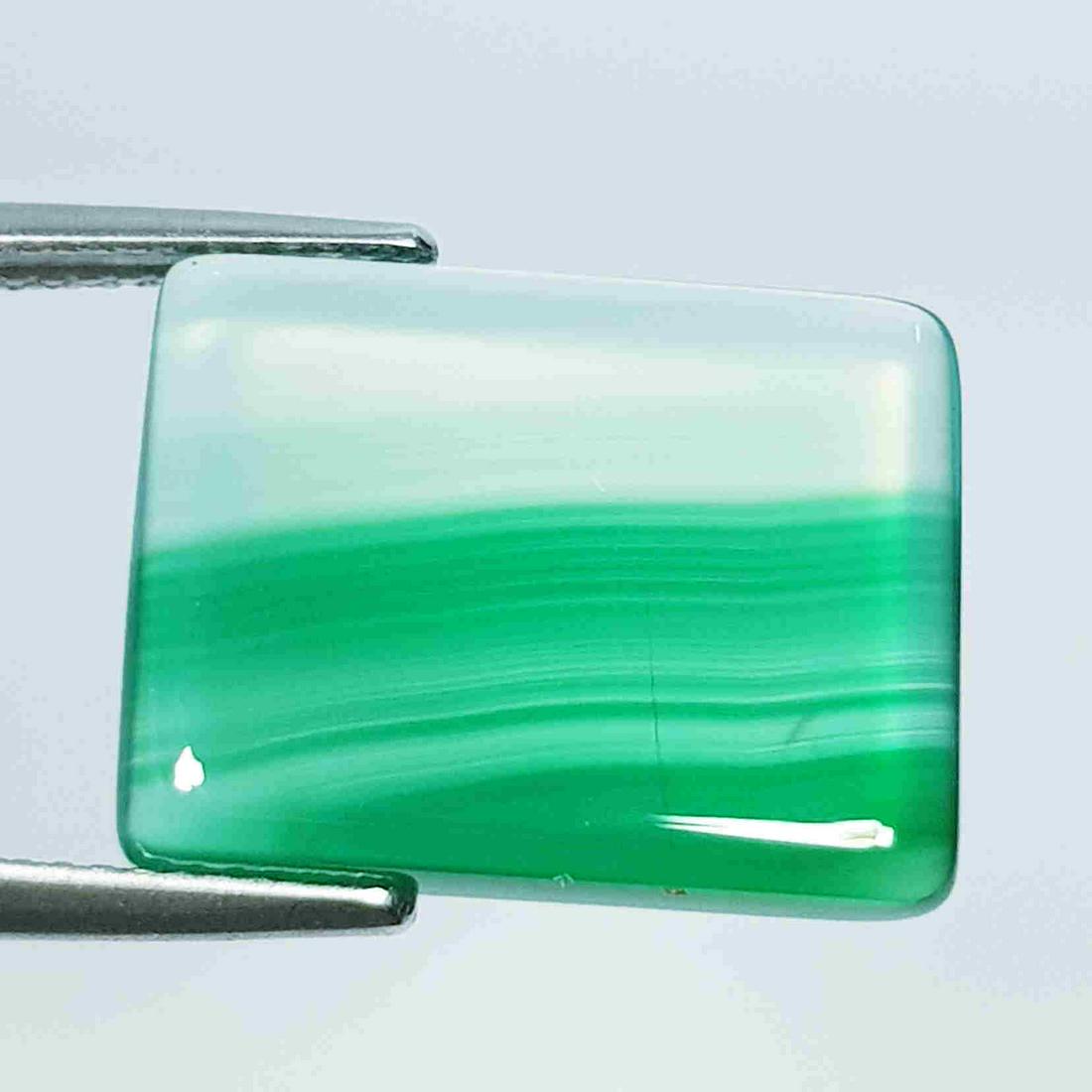 11.13 Ct Natural Green Agate Octagon Cabochon (1 of 5)