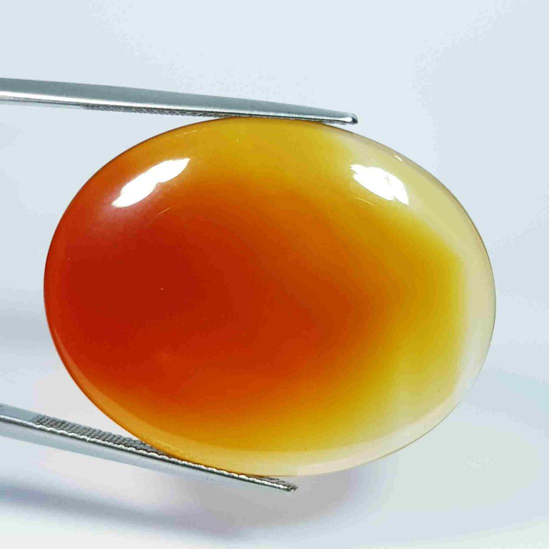 35.90 Ct Natural Orange Agate Oval Cabochon (1 of 5)