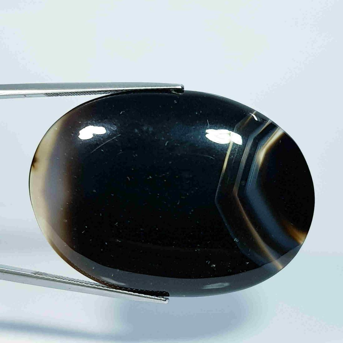 70.50 Ct Natural Black Lace Agate Oval Cabochon (1 of 5)