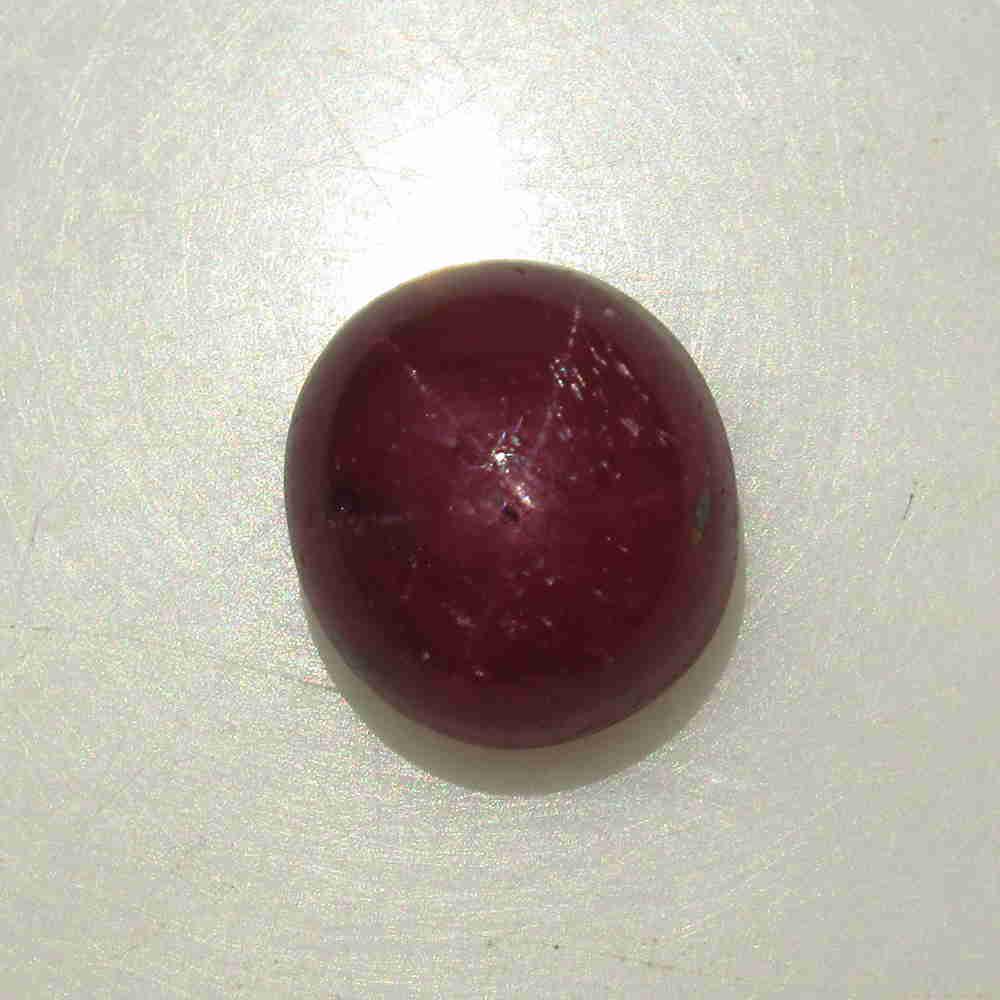 6.19 Ctw Natural Six Line Star Ruby Oval Cab (1 of 2)