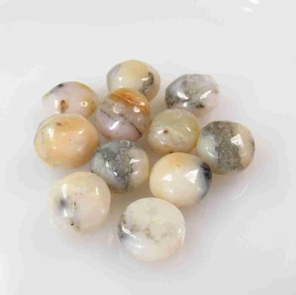 85.05 Ctw Natural 11 Dendrite Opal Drilled Round Beads (1 of 2)