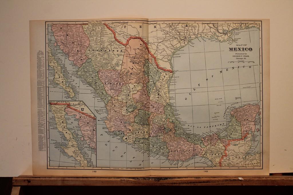 1890 Map of Mexico (1 of 3)