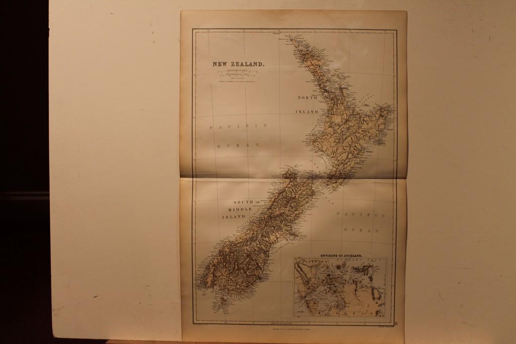 1882 Map of New Zealand: Author: Blackie Title: 1882 Map of New Zealand Medium: Ink on Paper Dimensions: 15"X22" Map of New Zealand dated 1882. Part of the Comprehensive Atlas & Geography of the World. Engraved by Edwin Welle
