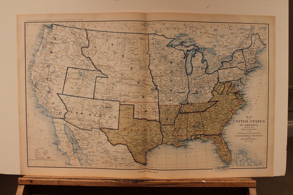 1895 Civil War Map: Author: Bien Title: 1895 Civil War Map Medium: Ink on Paper Dimensions: 29.5"X18.5" Civil War map dated 1895. Published under the direction of the Hon. Stephen B. Elkins Secretary of War. These map ac