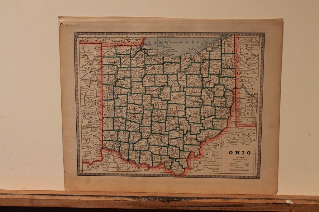 1883 Map of Ohio (1 of 3)