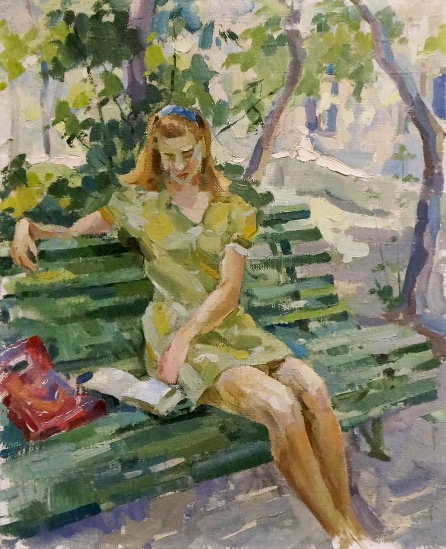 Oil painting Girl waiting Grigoryev Sergey Alekseevich (1 of 7)