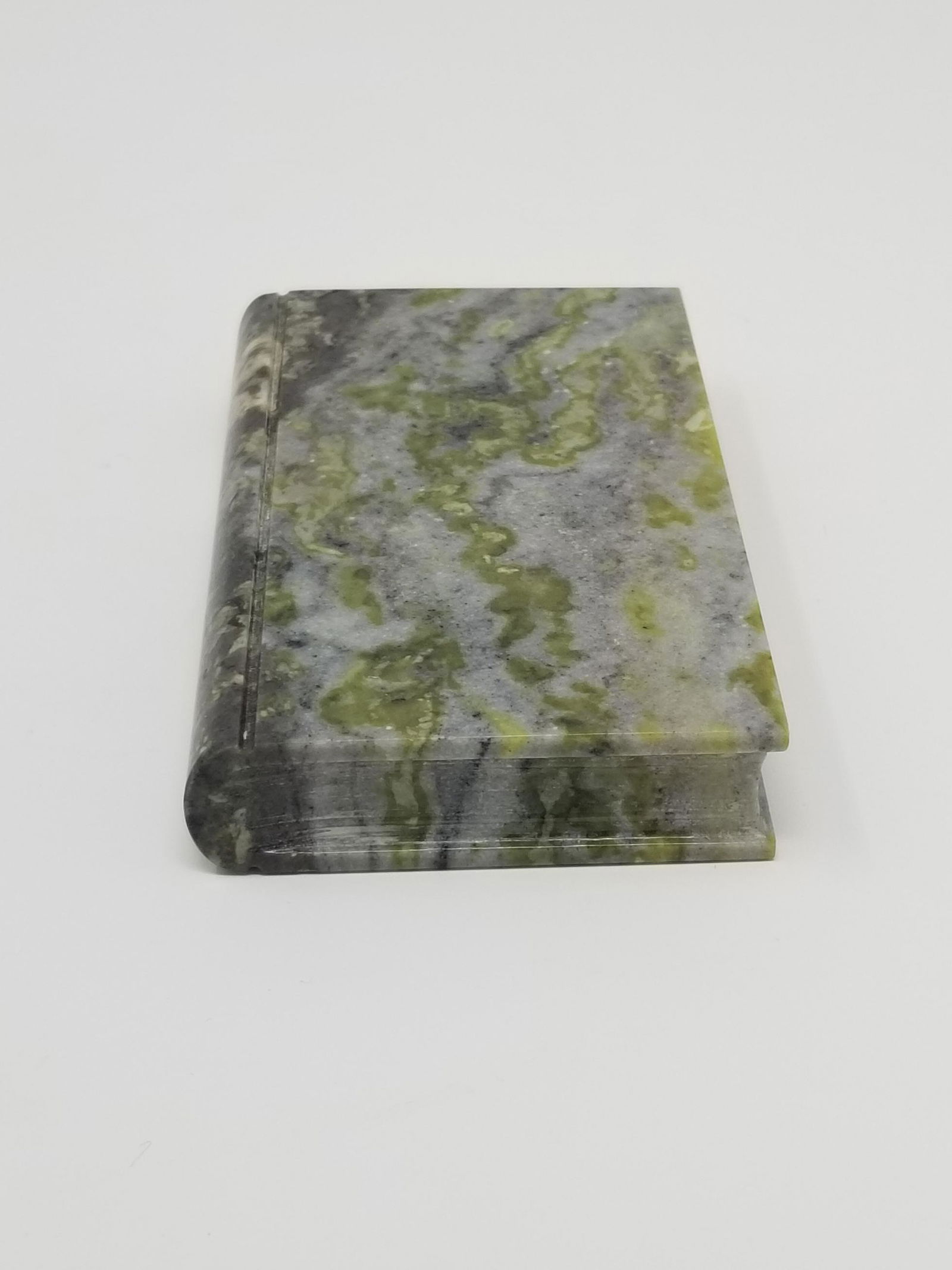 Early 20thc carved marble book (1 of 2)