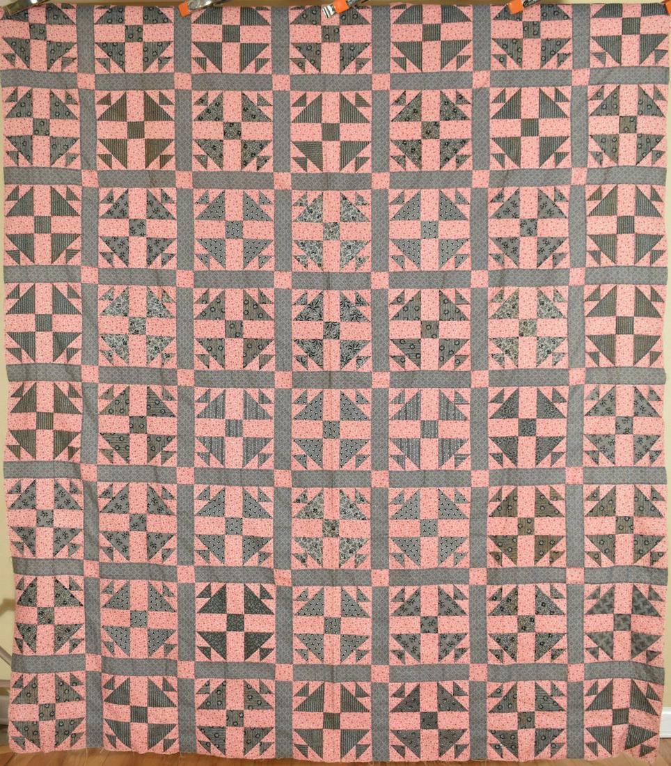 1870's "Fox & Geese" Quilt Top (1 of 8)