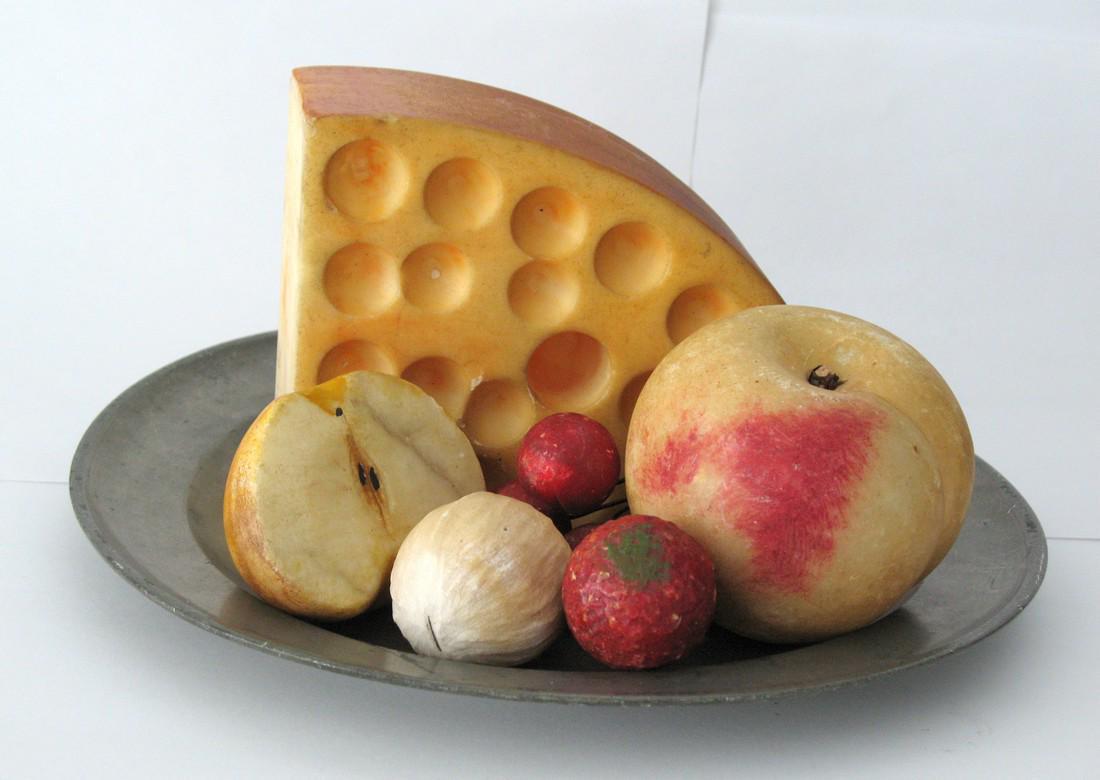 Vintage wedge of stone cheese. (1 of 4)