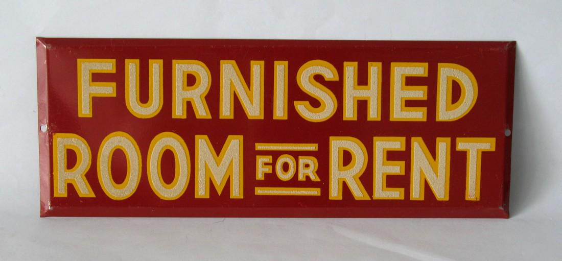 Vintage “Furnished rooms for rent” sign. (1 of 1)