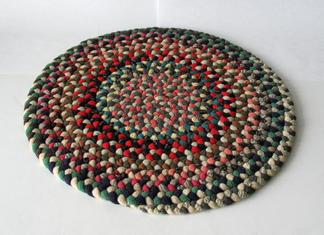 Vintage New England braided mat (1 of 1)
