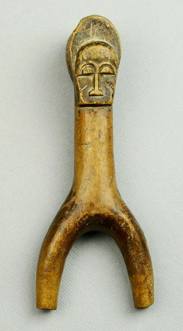 BAULE janiform Slingshot Ivory Coast janus sculpture (1 of 2)
