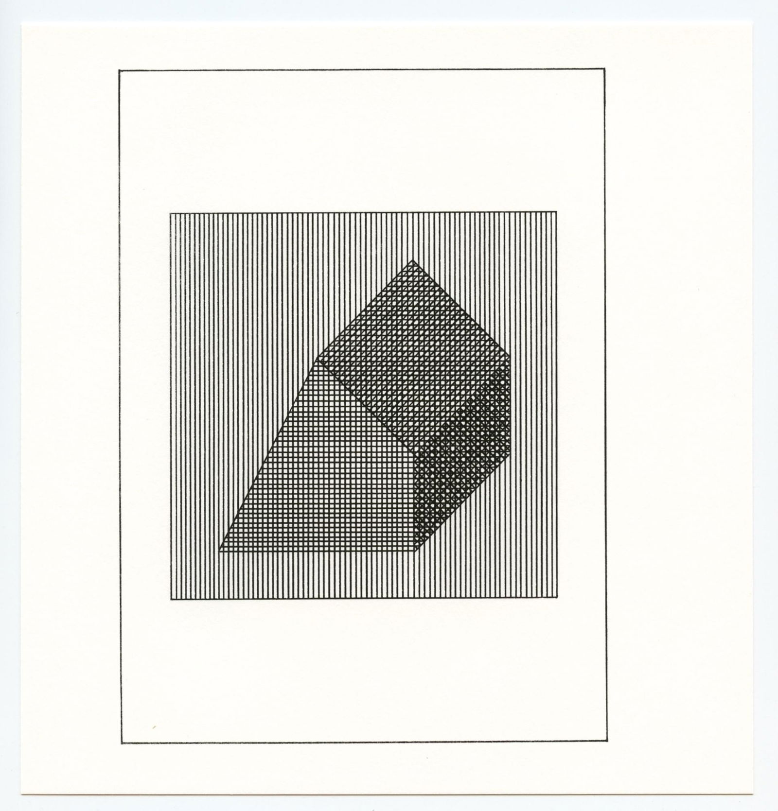 Sol LeWitt silkscreen, edition of 1500: Medium: silkscreen. Printed in 1984 for "Ficciones" and published by The Limited Editions Club in an edition of 1500. Size: 8 x 7 5/8 inches (203 x 194 mm). Not signed. Reserve: $80.00 Shipping: Domes