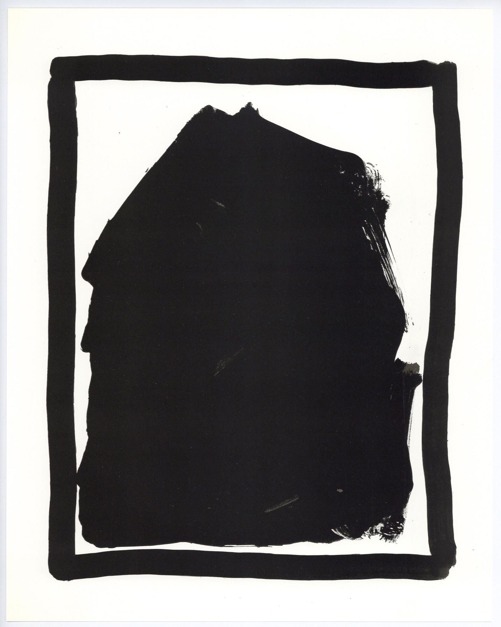 Sol LeWitt lithograph "Black Gouache" edition of 1000: Medium: lithograph (after the gouache), from the Sol LeWitt "Black Gouaches" project. Printed in 1992 by l'Imprimerie Karcher and published by Nouvelles Editions Seguier, in an edition of 1000. Size: