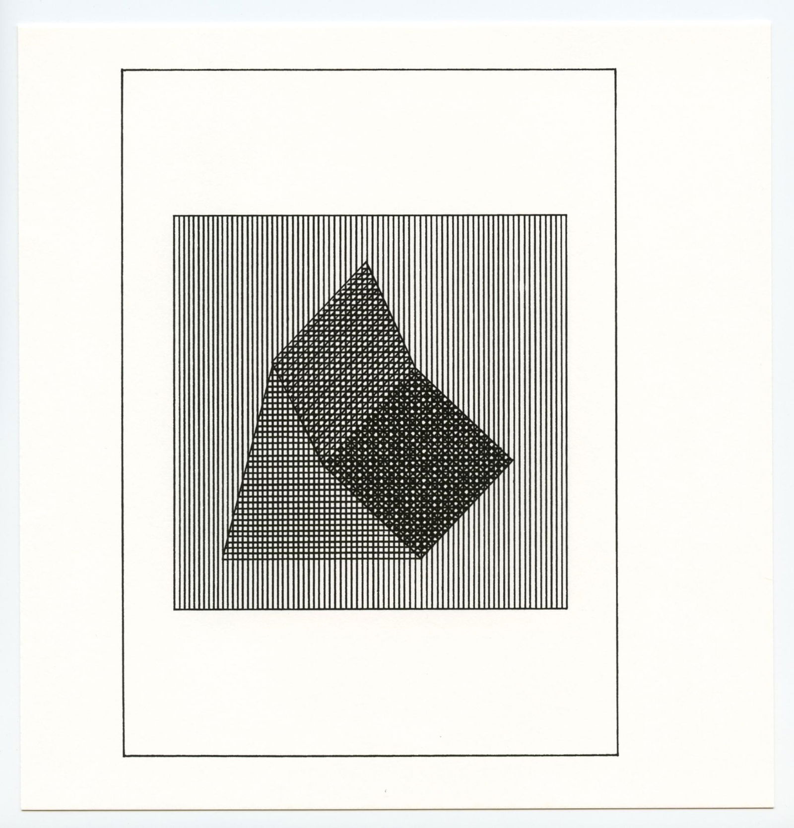Sol LeWitt silkscreen, edition of 1500: Medium: silkscreen. Printed in 1984 for "Ficciones" and published by The Limited Editions Club in an edition of 1500. Size: 8 x 7 5/8 inches (203 x 194 mm). Not signed. Reserve: $80.00 Shipping: Domes