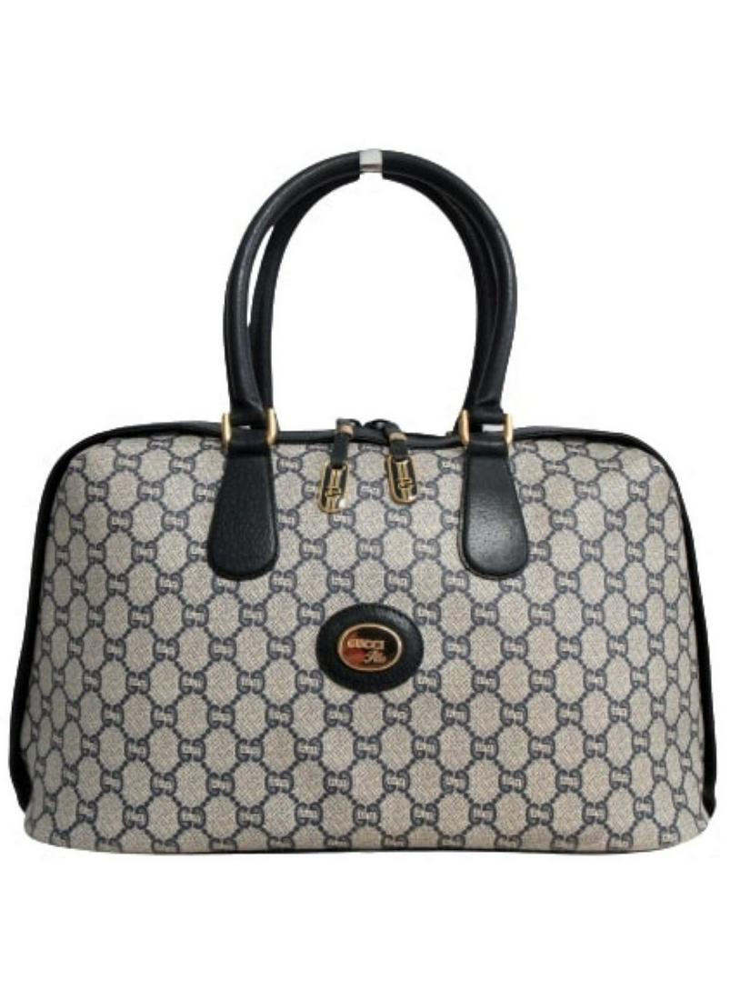 "Gucci" Vintage "Boston Plus" handbag in monogram (1 of 13)
