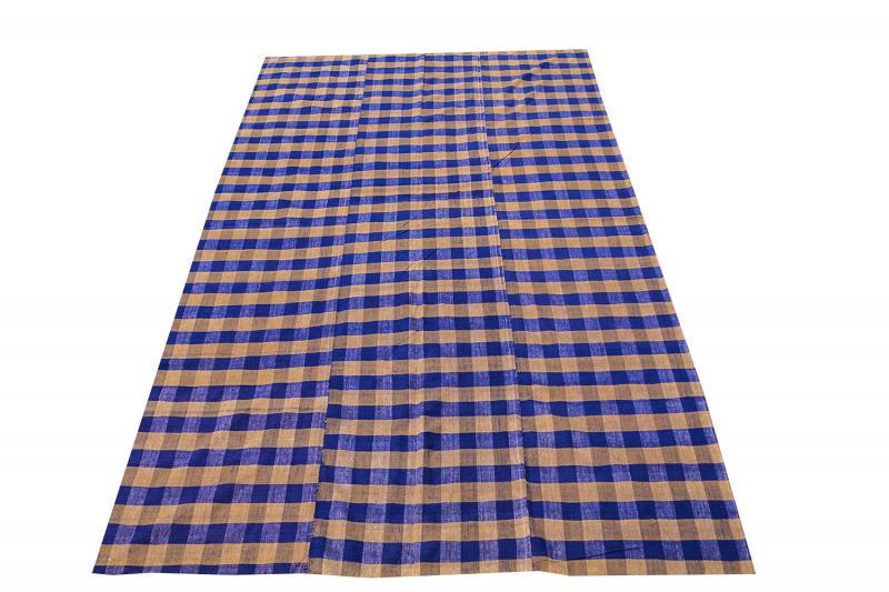 Modern Blue Orange Turkish Handmade Flatweave (1 of 4)