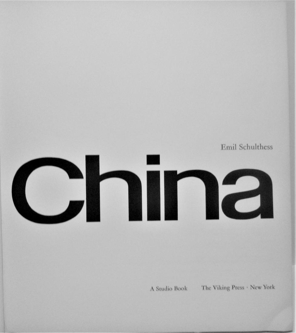 China: Title: China Author: Emil Schulthess Date: 1966 Publisher: NY, The Viking Press Edition: First edition Reserve: $10.00 Shipping: Domestic: Flat-rate of $15.00 to anywhere within the contiguous U.S. In