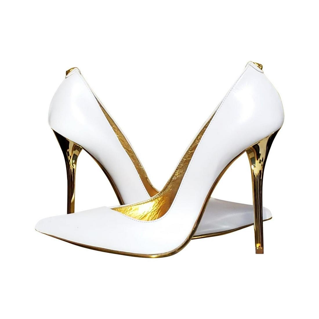 VERSACE VERSUS + Anthony Vaccarello White Leather Pumps (1 of 10)