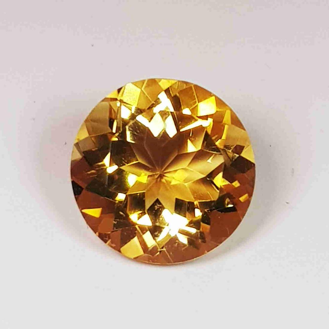 Top Quality Gem Round Cut Natural Citrine 3.23 Ct (1 of 5)
