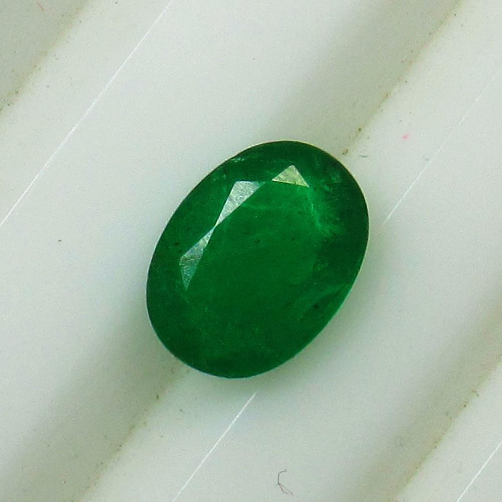 1.34 Ct Natural Zambian Emerald Oval Cut (1 of 2)