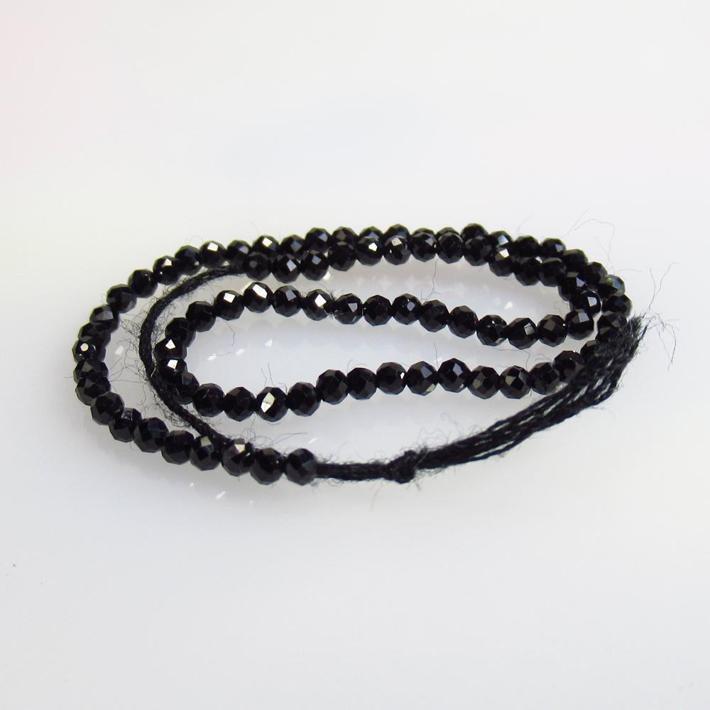 4.55 Ct Natural 83 Black Spinel Drilled Round Cut Beads (1 of 2)