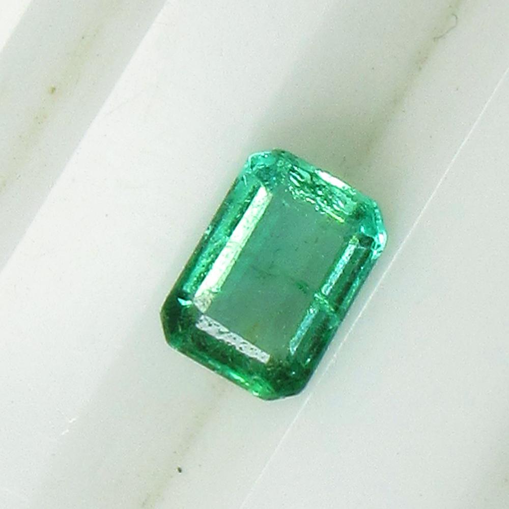 0.72 Ct Natural Zambian Emerald Octagon Cut (1 of 2)