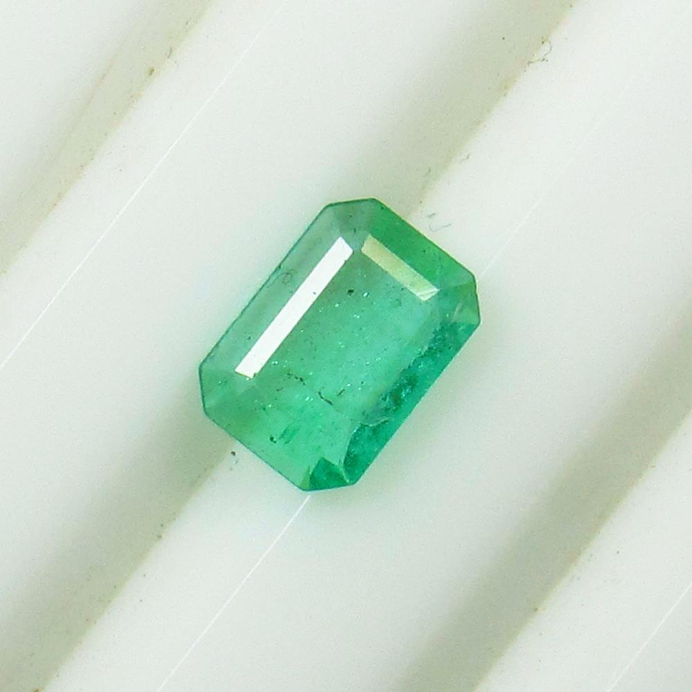 0.89 Ct Natural Zambian Emerald Octagon Cut (1 of 2)