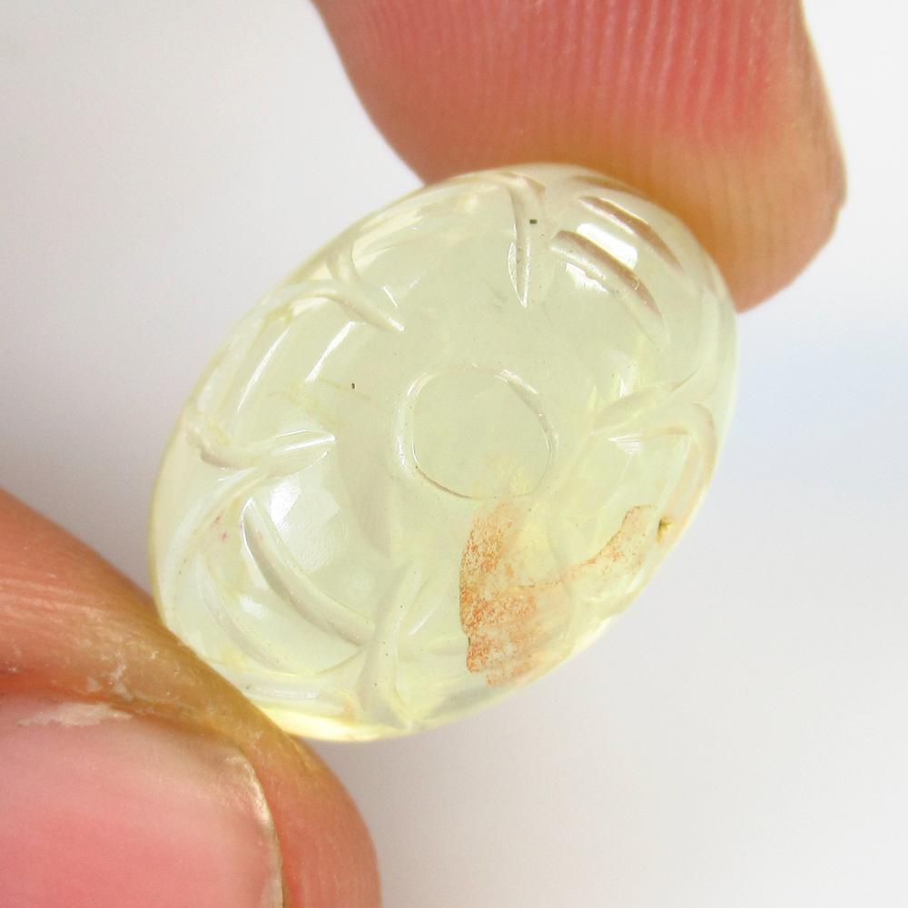 14.43 Ct Natural Lemon Quartz Carving: No Reserve! Title: 14.43 Ct Natural Lemon Quartz Carving Stone Clarity:Transparent Gemstone: Natural Lemon Quartz Carat Weight: 14.43 Size/Dimensions: 18.30 x 13.20 x 8.20 mm Additional Information: E