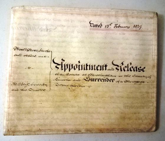 1829 English Vellum Indenture Red Wax Seals (1 of 5)