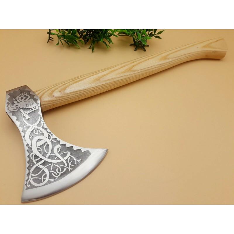Camping steel viking hatchet out door splitter rose (1 of 4)