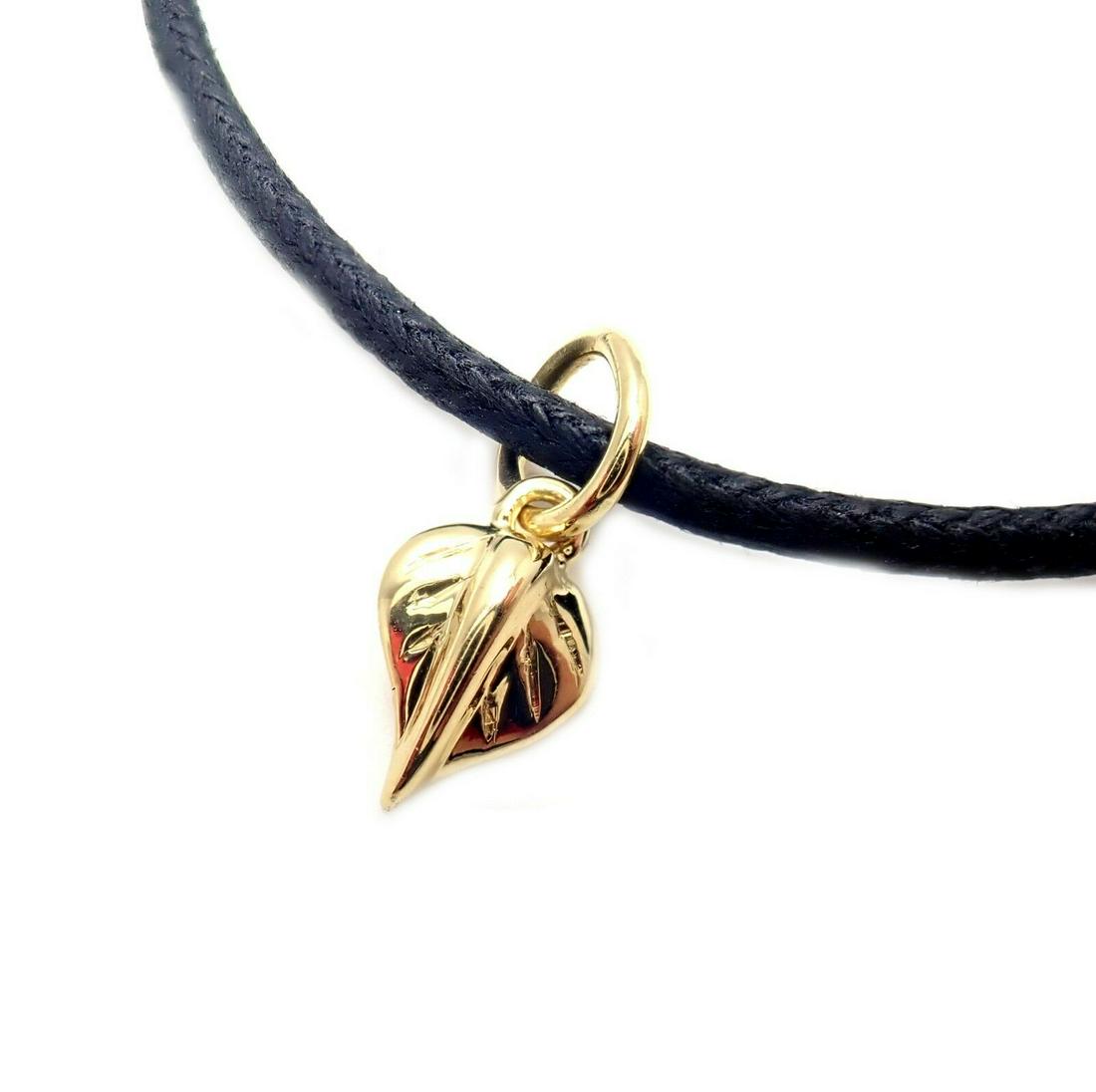 Temple St Clair 18k Tanooki Nature Leaf Charm Cord (1 of 4)