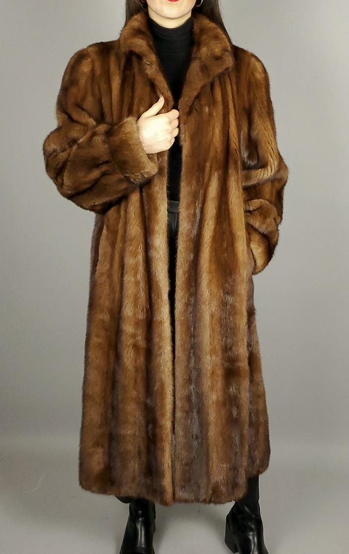 Brown Mink Fur Coat -size L (1 of 10)