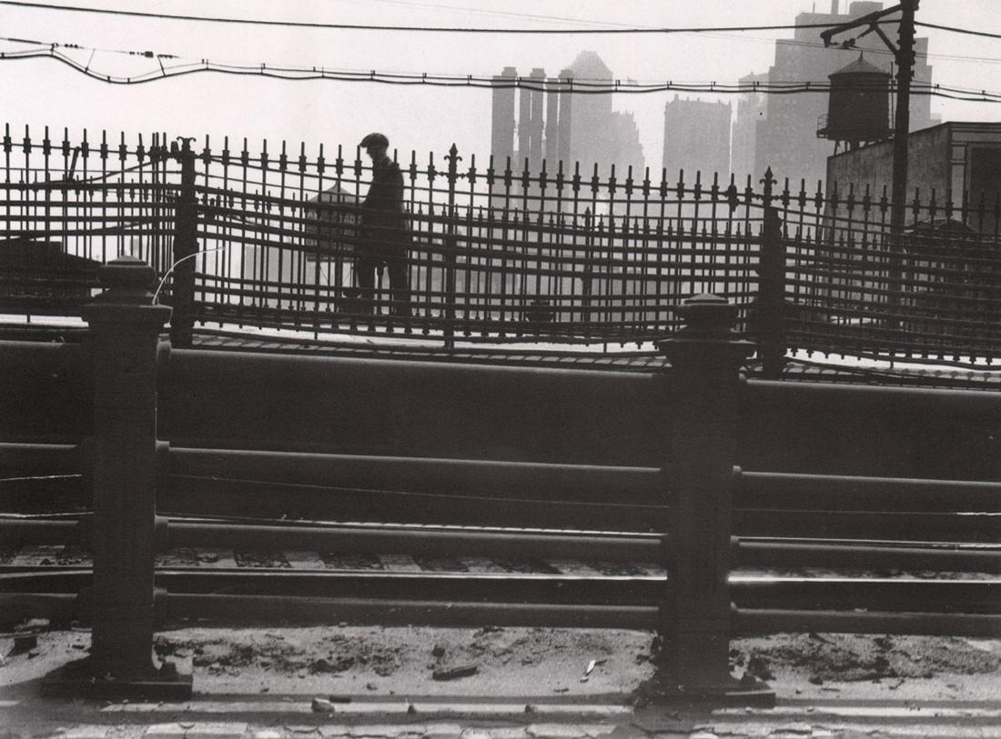 BERENICE ABBOTT-  Man on the Brooklyn Bridge (1 of 1)