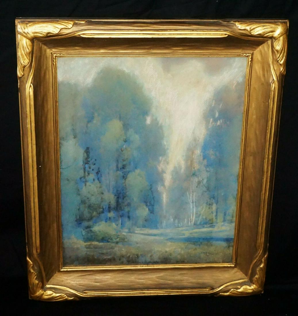 19C NY Painting Period Frame Forest Views Edward Morey (1 of 7)
