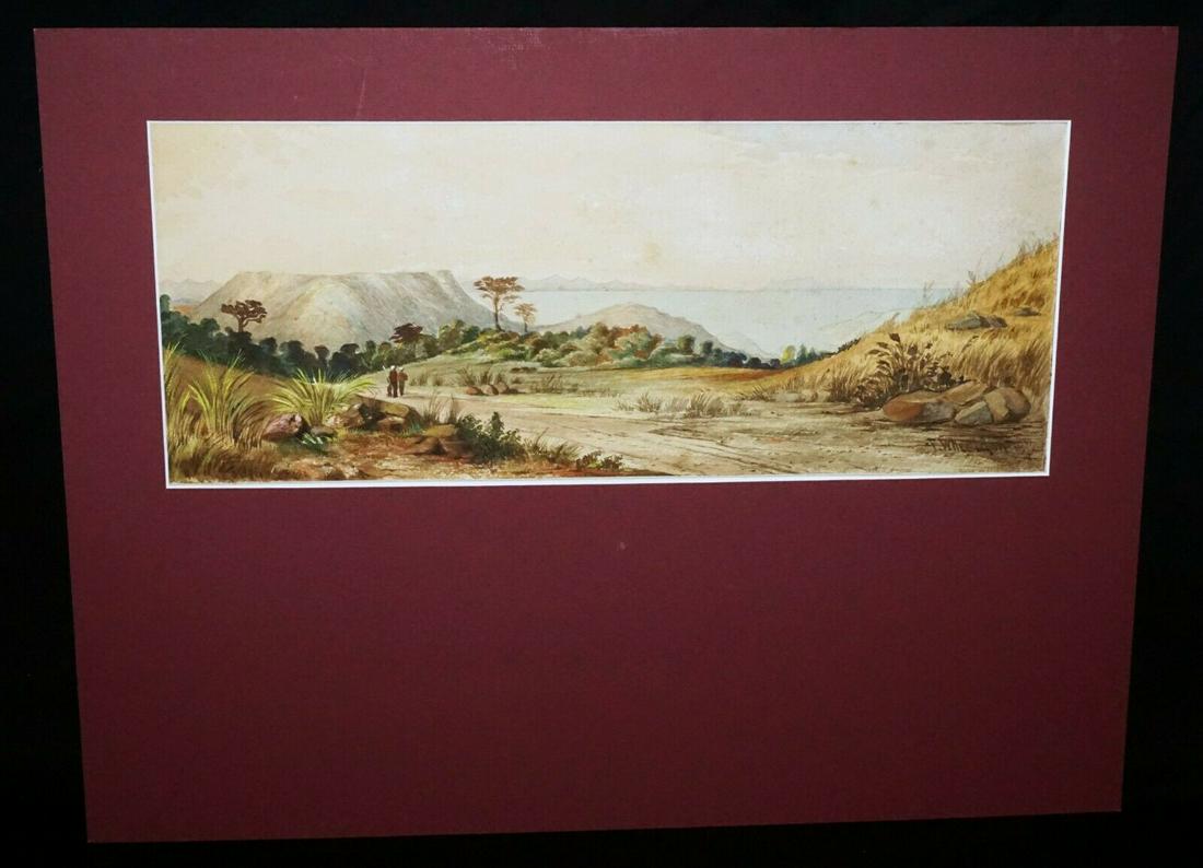 1887 Hawaii Painting West Oahu Diamond Head E Wheeldon (1 of 11)