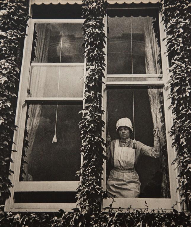 BILL BRANDT - Upstairs Maid: Artist: Bill Brandt Title: Upstairs Maid Medium: Sheet Fed Gravure, 1947, France Dimensions: 7.5x8.75" Description: Heat Wax Mounted on 11x14" Conservation Board Artist Bio: Bill Brandt (1904 – 1983